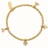 Jewelry ChloBo Jewellery | Chlobo Multi Charm Elements Bracelet Gold Plated