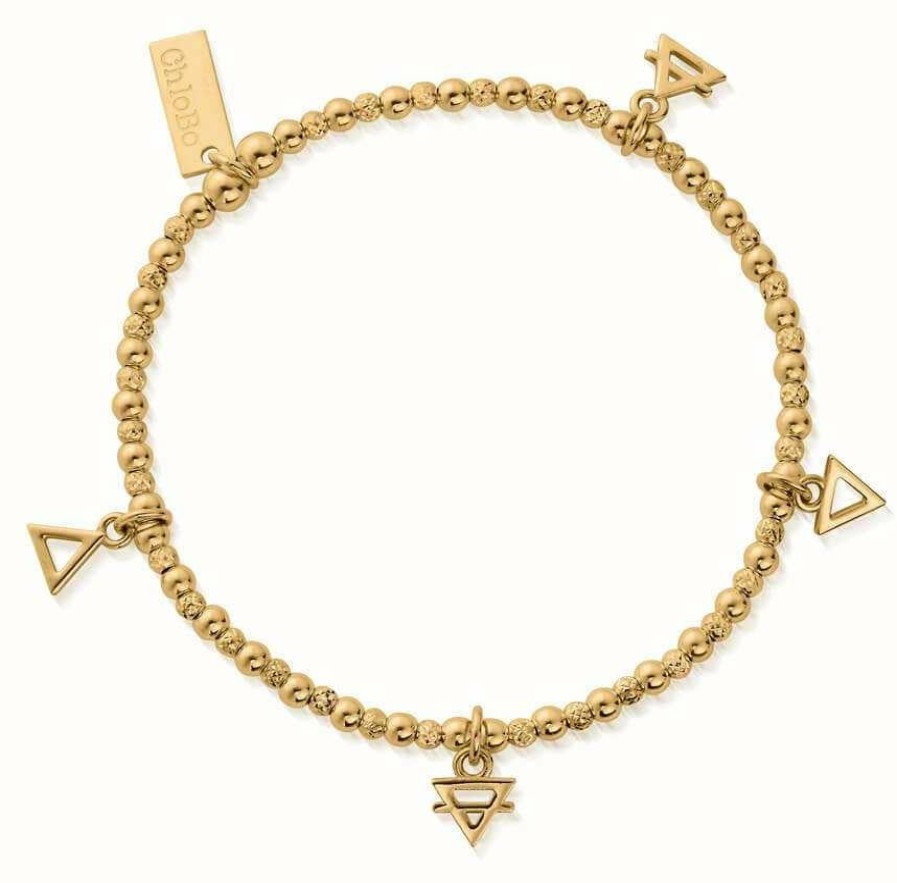 Jewelry ChloBo Jewellery | Chlobo Multi Charm Elements Bracelet Gold Plated