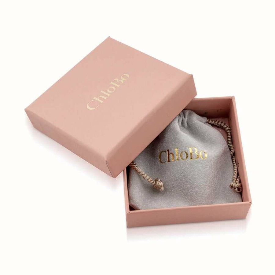 Jewelry ChloBo Jewellery | Chlobo Delicate Cube Chain Dream Catcher Necklace Gold Plated