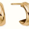 Jewelry ChloBo Jewellery | Chlobo Waves Huggie Hoop Earrings Gold Plated