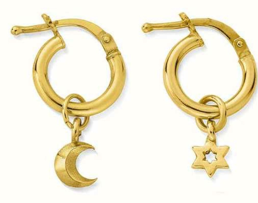 Jewelry ChloBo Jewellery | Chlobo Wisdom & Guidance Small Hoop Earrings Gold Plated