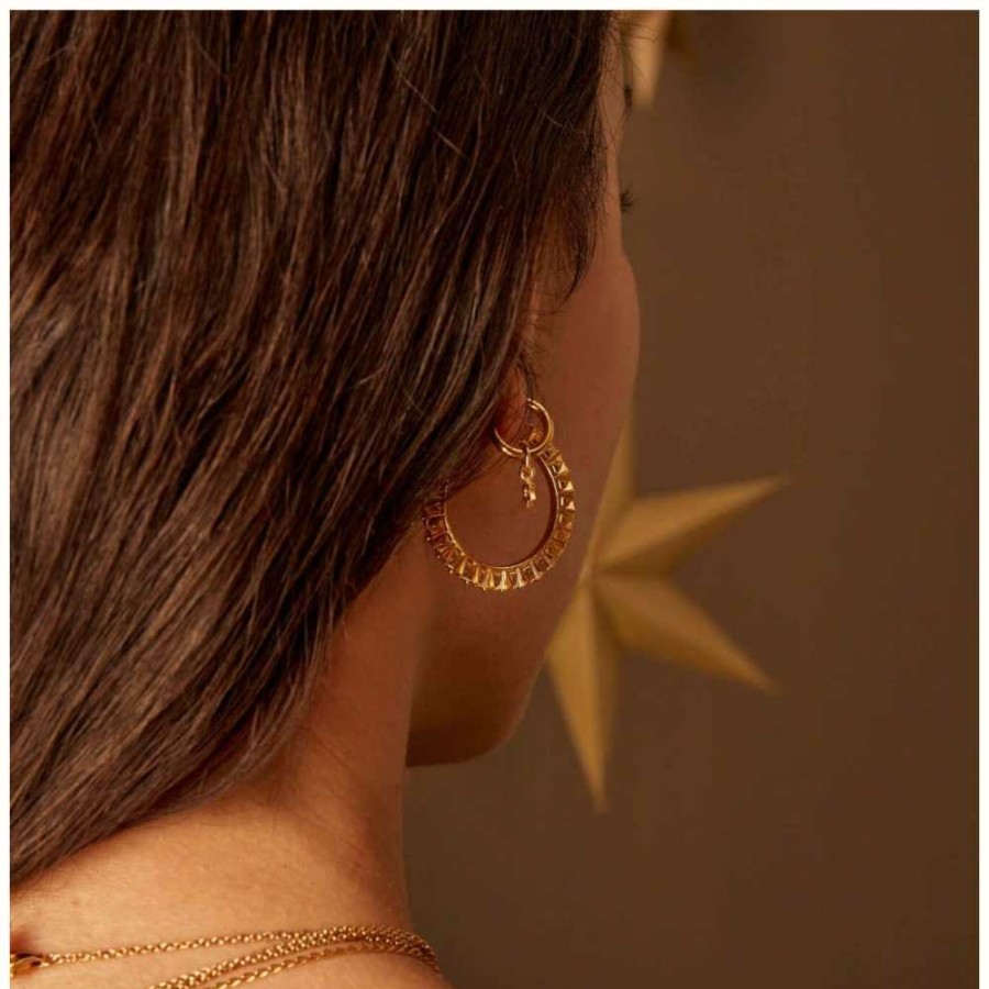 Jewelry ChloBo Jewellery | Chlobo Wisdom & Guidance Small Hoop Earrings Gold Plated