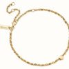 Jewelry ChloBo Jewellery | Chlobo Inset Star Anklet Gold Plated