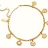 Jewelry ChloBo Jewellery | Chlobo Positive Vibes Anklet Gold Plated Sterling Silver