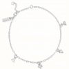 Jewelry ChloBo Jewellery | Chlobo Multi Charm Element Anklet Sterling Silver