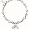 Jewelry ChloBo Jewellery | Chlobo Mini Small Ball Guiding Heart Bracelet Sterling Silver