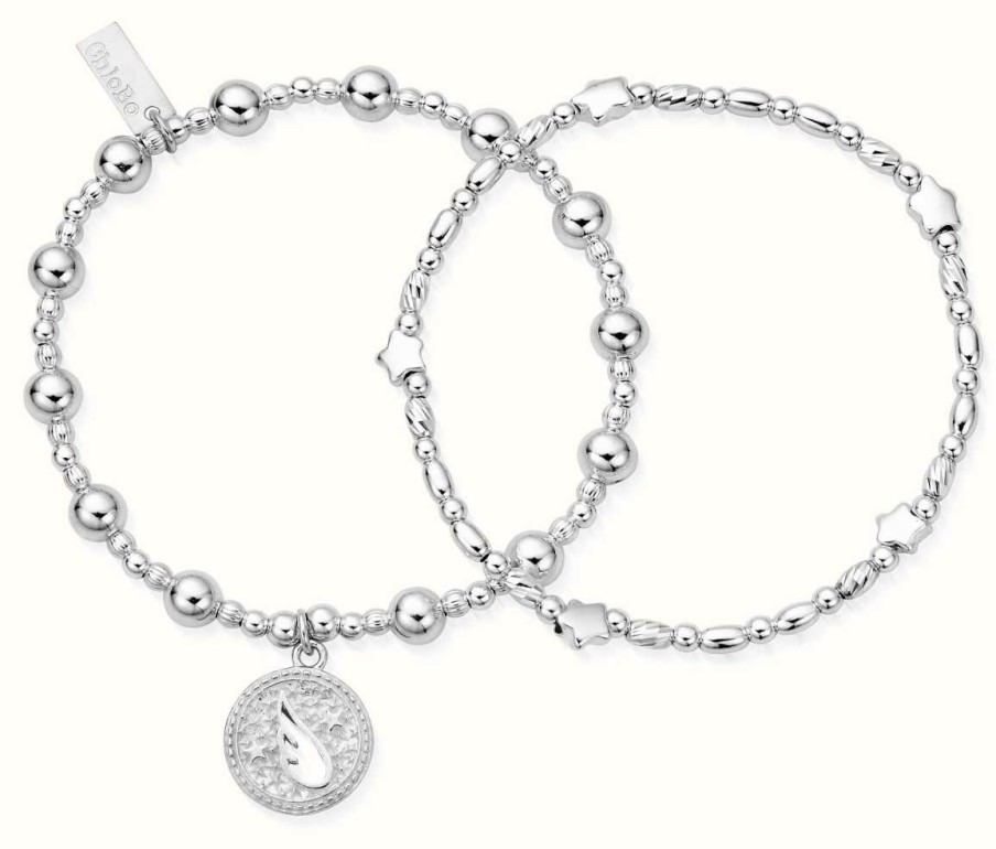 Jewelry ChloBo Jewellery | Chlobo Freedom Set Of 2 Sterling Silver Bracelets