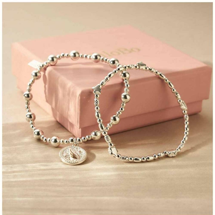 Jewelry ChloBo Jewellery | Chlobo Freedom Set Of 2 Sterling Silver Bracelets