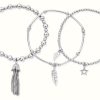 Jewelry ChloBo Jewellery | Chlobo Guidance Stack Of 3 Bracelet Set Sterling Silver