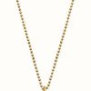 Jewelry ChloBo Jewellery | Chlobo Diamond Cut Chain With Bobble Compass Pendant Gold Plated