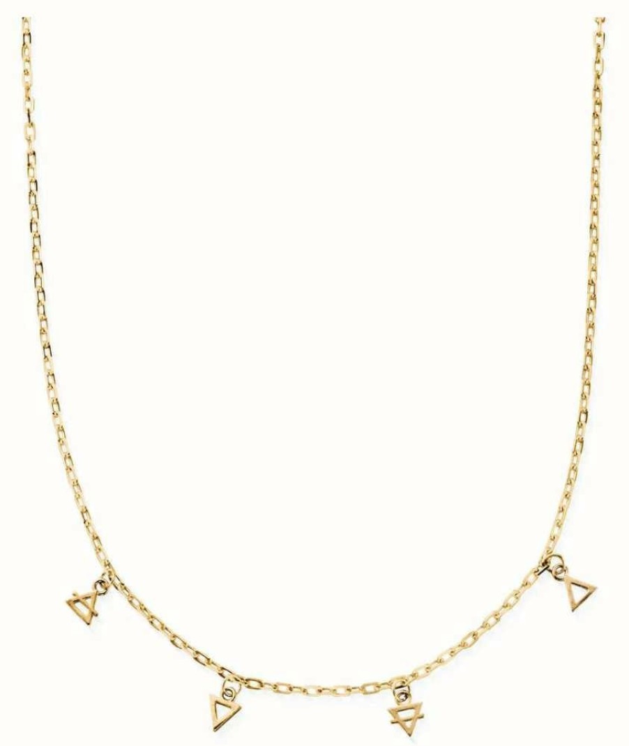 Jewelry ChloBo Jewellery | Chlobo Multi Charm Elements Choker Necklace Gold Plated