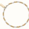 Jewelry ChloBo Jewellery | Chlobo Gold And Silver Mixed Metal Dainty Sparkle Bracelet