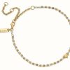 Jewelry ChloBo Jewellery | Chlobo Mixed Metal Inset Star Anklet