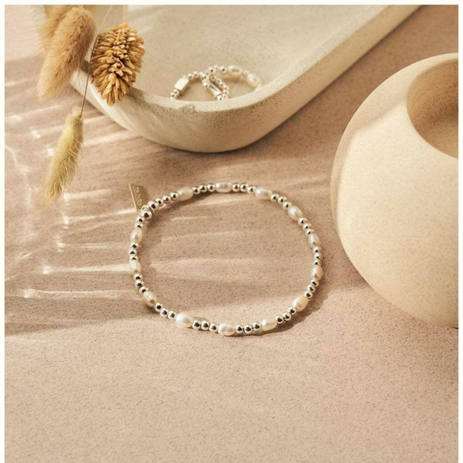 Jewelry ChloBo Jewellery | Chlobo Cute Charm Pearl Bracelet Sterling Silver