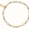 Jewelry ChloBo Jewellery | Chlobo Sparkle Pearl Bracelet Gold Plated