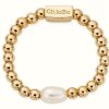 Jewelry ChloBo Jewellery | Chlobo Mini Pearl Ring Gold Plated Size Small