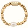 Jewelry ChloBo Jewellery | Chlobo Mini Pearl Ring Gold Plated Size Medium