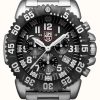 Men'S Luminox | Luminox Navy Seal Colormark Chronograph Stainless-Steel Black Dial Watch