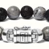 Jewelry Buddha To Buddha Jewellery | Buddha To Buddha 'Spirit Bead Mix' Grey Picasso Jasper Sterling Silver Handmade Bracelet - 188Mg - (Size F)