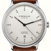 Men'S STERNGLAS | Sternglas Kanton 2.0 Automatic (39Mm) White Dial / Brown Leather Strap