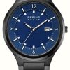 Men'S Bering | Bering Men'S Solar (42Mm) Blue Dial / Black Stainless Steel Bracelet