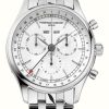 Men'S Frederique Constant | Frederique Constant Classics Quartz Chronograph Triple Calendar (40Mm) Silver Dial / Stainless Steel