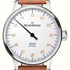 Men'S MeisterSinger | Meistersinger No.03 White Dial / Brown Leather Strap