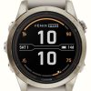 Men'S Garmin | Garmin Fenix 7S Pro Sapphire Solar Soft Gold Light Sand Band