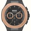 Men'S BOSS | Boss Gq Taper Black Dial / Black Stainless Steel Bracelet