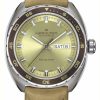 Men'S Hamilton | Hamilton American Classic Pan Europ Day-Date Automatic (42Mm) Green Dial / Green & Brown Straps