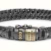 Jewelry Buddha To Buddha Jewellery | Buddha To Buddha Ben Xs Bracelet Black Rhodium Gold J070Brg - (Size E)