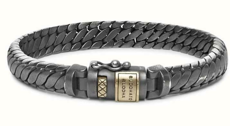 Jewelry Buddha To Buddha Jewellery | Buddha To Buddha Ben Xs Bracelet Black Rhodium Gold J070Brg - (Size E)