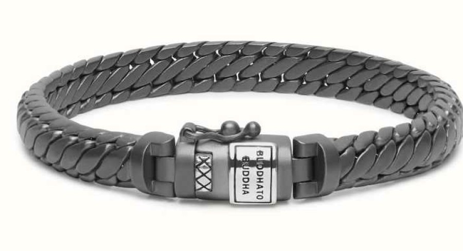 Jewelry Buddha To Buddha Jewellery | Buddha To Buddha Ben Xs Bracelet Black Rhodium J070Brs - (Size F)