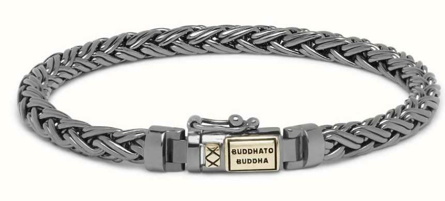 Jewelry Buddha To Buddha Jewellery | Buddha To Buddha Katja Xs Bracelet Black Rhodium Shine Gold 14Ct Details J170Br Sg - (Size E)