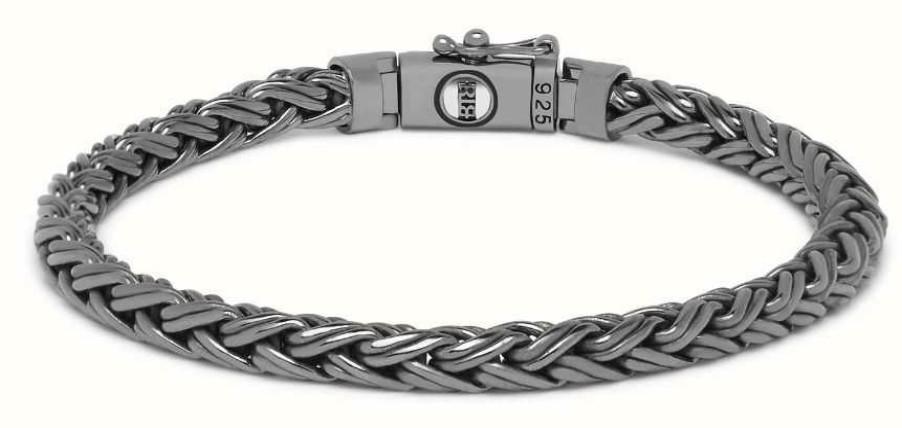 Jewelry Buddha To Buddha Jewellery | Buddha To Buddha Katja Xs Bracelet Black Rhodium Shine Silver J170Br Ss - (Size F)