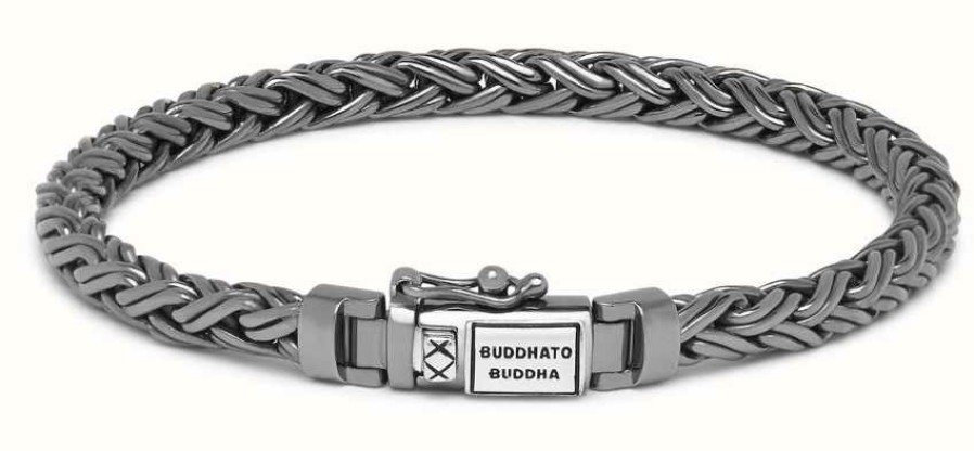 Jewelry Buddha To Buddha Jewellery | Buddha To Buddha Katja Xs Bracelet Black Rhodium Shine Silver J170Br Ss - (Size F)