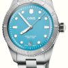 Men'S ORIS | Oris Divers Sixty-Five Cotton Candy Automatic (38Mm) Blue Dial / Stainless Steel Bracelet