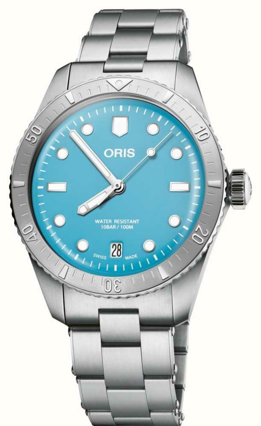 Men'S ORIS | Oris Divers Sixty-Five Cotton Candy Automatic (38Mm) Blue Dial / Stainless Steel Bracelet