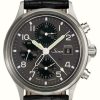 Men'S Sinn | Sinn 358 Diapal Chronograph Black Embossed Leather