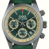 Men'S Out Of Order | Out Of Order Royal Green Sporty Chronografo (40Mm) Green Dial / Green Leather Strap