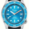 Men'S Squale | Squale 1521 Ocean Cosc (42Mm) Blue Sunray Dial / Black Homage Tropic Rubber