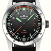 Men'S FORTIS | Fortis Flieger F-39 Automatic Original (39Mm) Black Leather Aviator Strap