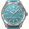 Men'S FORTIS | Fortis Marinemaster M-40 Performance Serenity Blue (40Mm) Horizon Ultra-Flexible Rubber Strap