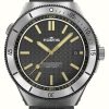 Men'S FORTIS | Fortis Marinemaster M-44 Chronometer Black Resin (44Mm) Horizon Ultra-Flexible Rubber Strap