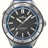 Men'S FORTIS | Fortis Marinemaster M-44 Chronometer Ocean Blue (44Mm) Horizon Ultra-Flexible Rubber Strap