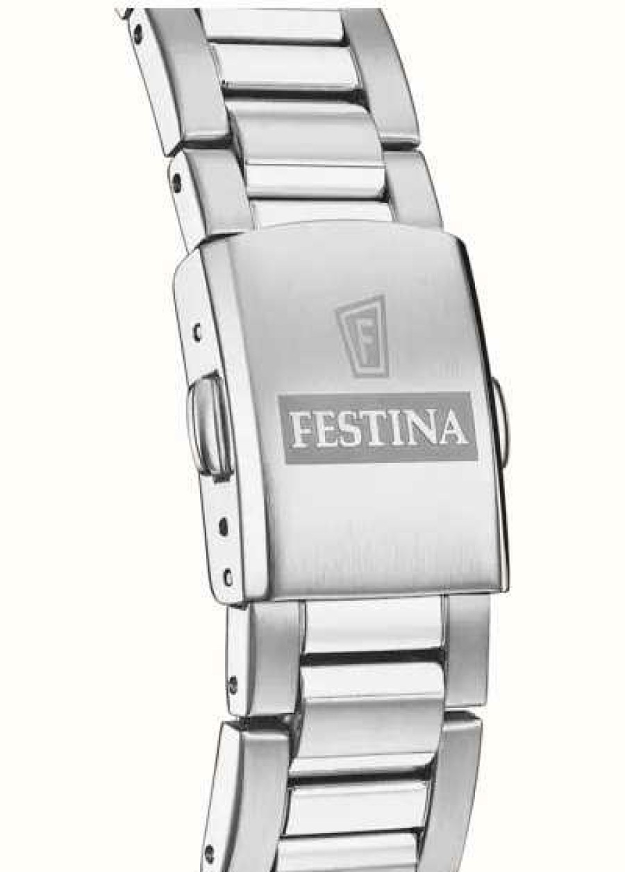 Men'S Festina | Festina Men'S Automatic Skeleton Dial / Stainless Steel Bracelet