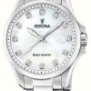 Women'S Festina | Festina Women'S Solar Energy (34Mm) Mother-Of-Pearl Dial / Stainless Steel Bracelet