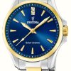 Women'S Festina | Festina Women'S Solar Energy (34Mm) Blue Dial / Two Tone Stainless Steel Bracelet