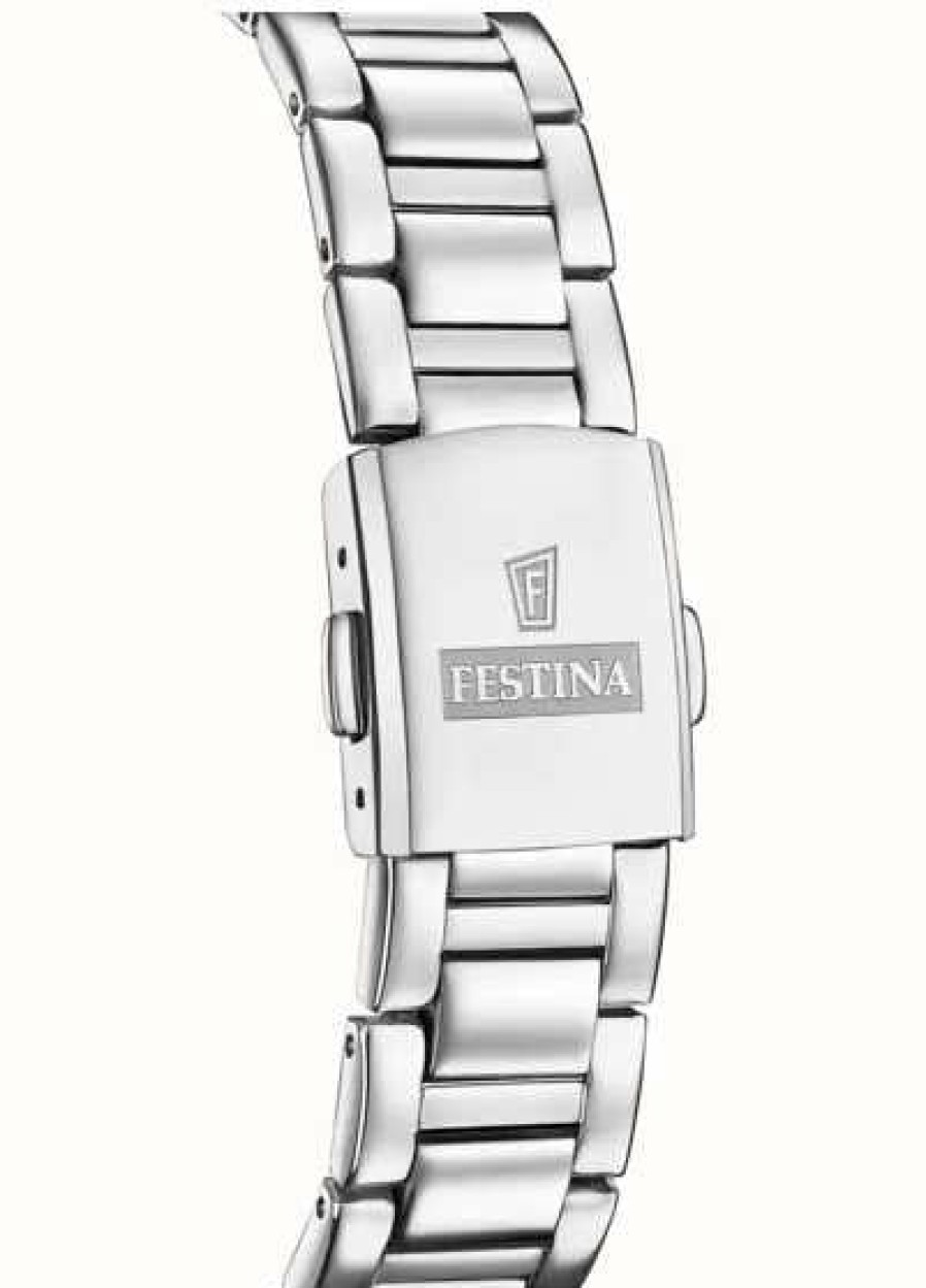 Women'S Festina | Festina Women'S Solar Energy (35Mm) Blue Mother-Of-Pearl / Stainless Steel Bracelet