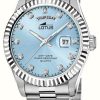 Women'S Lotus | Lotus Men'S Freedom (41.5Mm) Light Blue Dial / Stainless Steel Bracelet